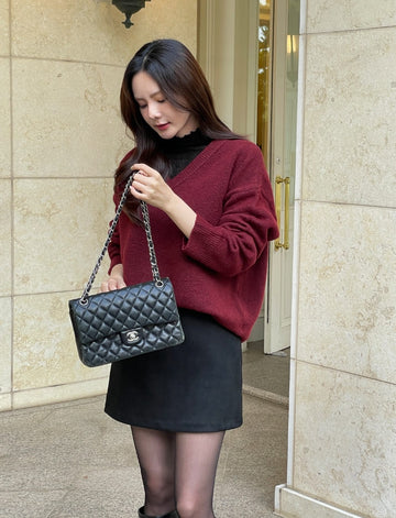 Jerib V-neck Loose Fit Knit